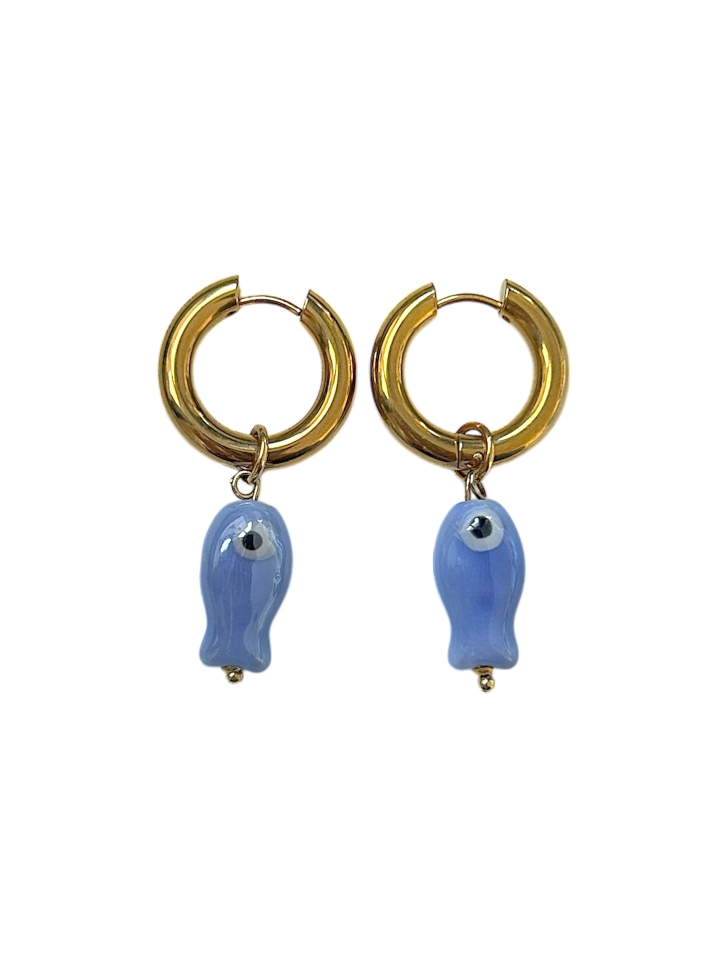 Oorbellen Pescado blauw (single)