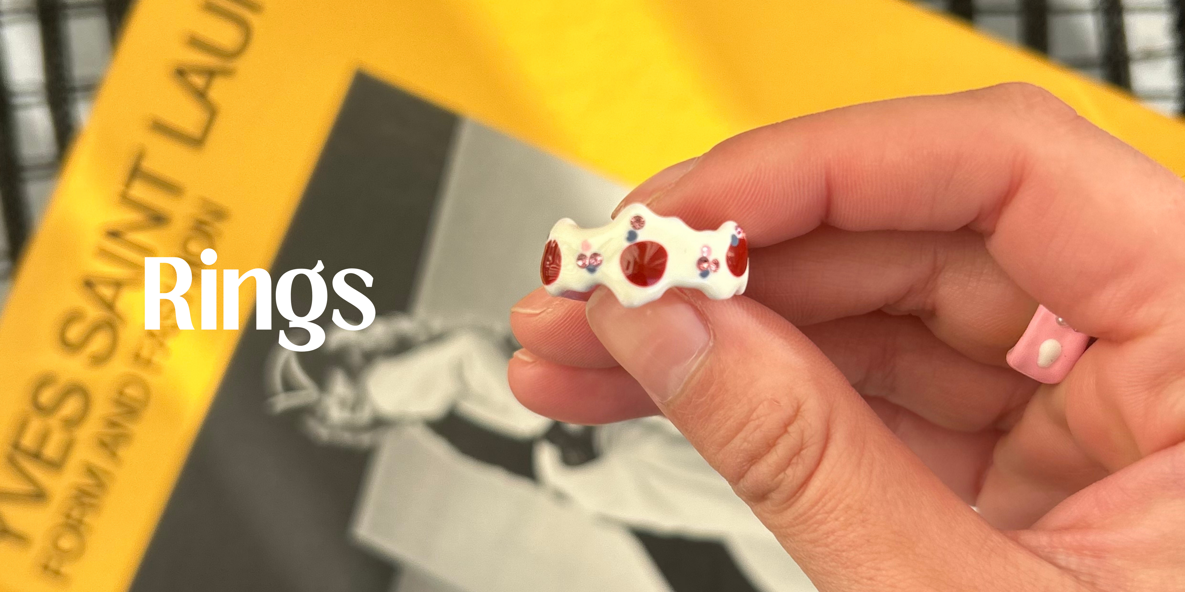 Banner ringen Sentir wit rood - Pero sí Studios