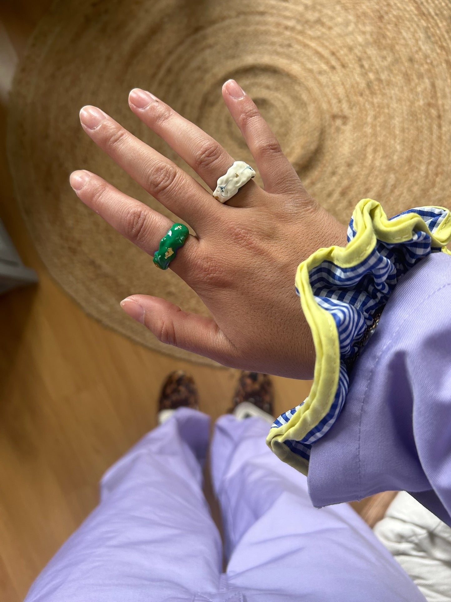 RIng Abeto groen Hielo wit - Pero sí Studios