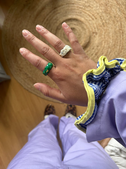 RIng Abeto groen Hielo wit - Pero sí Studios