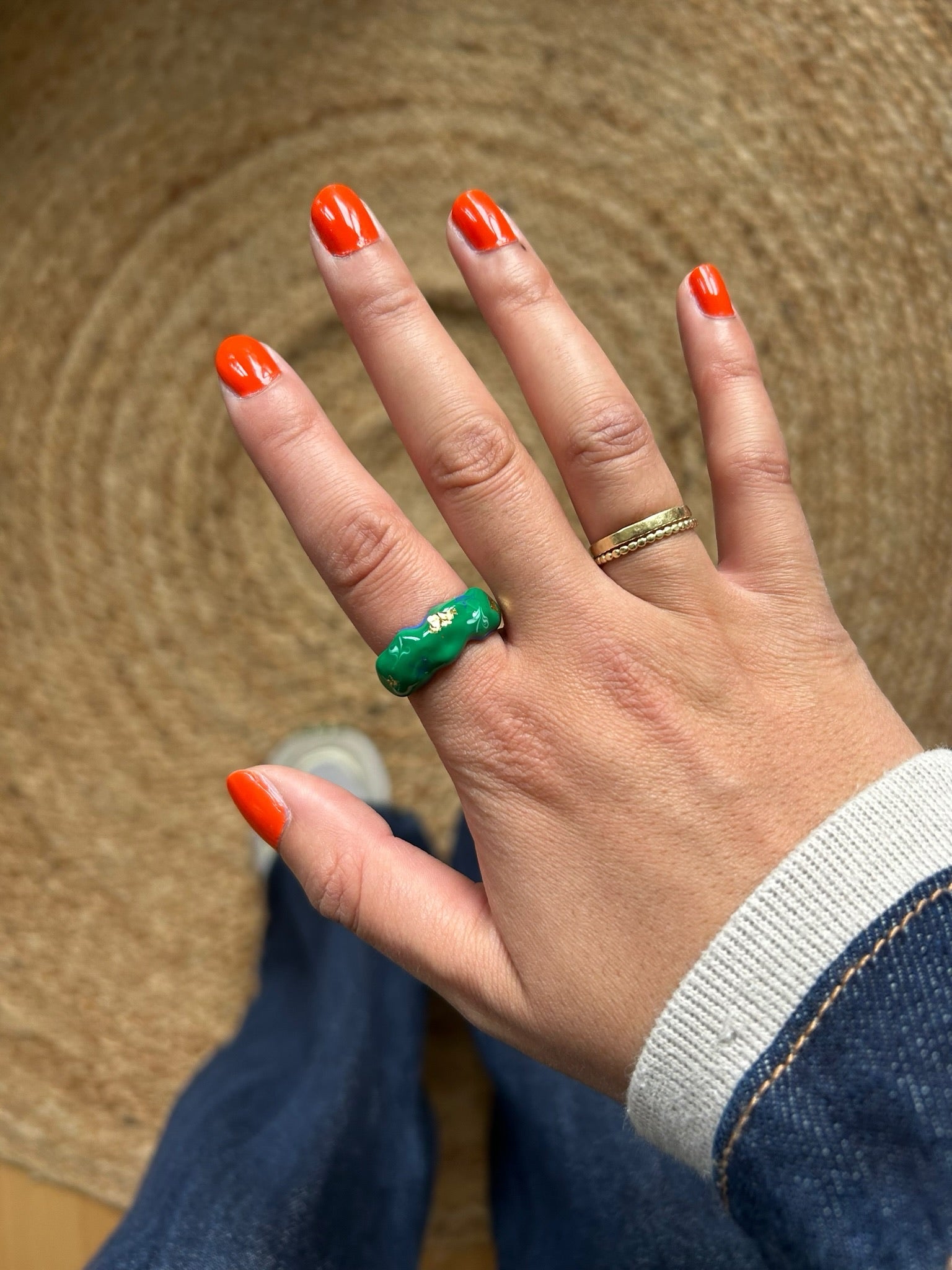 Ring Abeto groen goud opdruk - Pero sí Studios